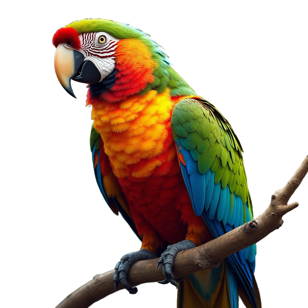 Vibrant Macaw Perched on a Branch